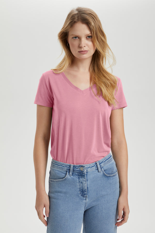 T- Shirt Columbine V- Neck in Lilas
