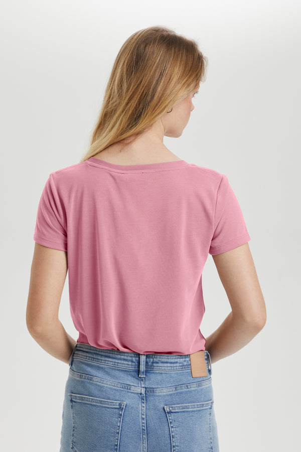 T- Shirt Columbine V- Neck in Lilas