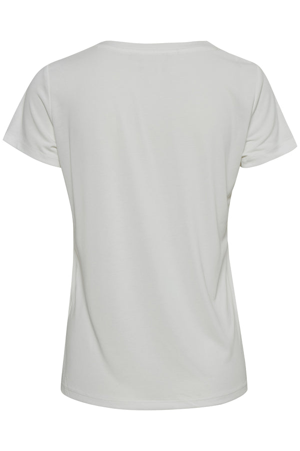 T- Shirt Columbine V- Neck in Weiß