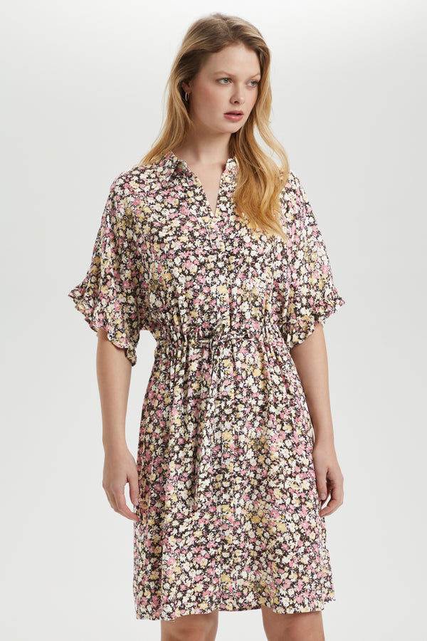 Kleid Saphira in Silver Fem Florals