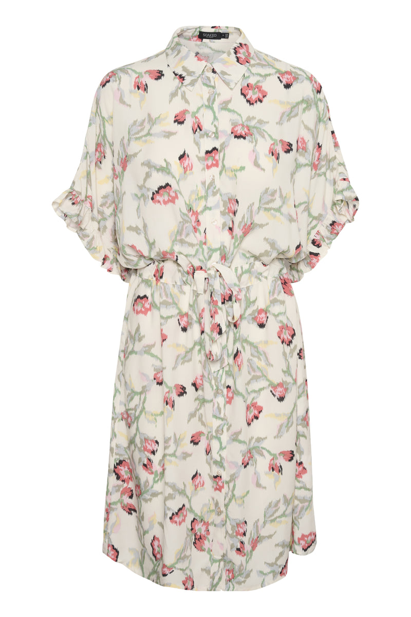 Kleid Saphira in Whisper White Branch Print