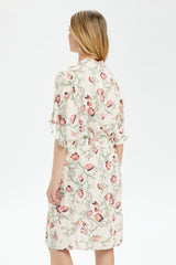 Kleid Saphira in Whisper White Branch Print