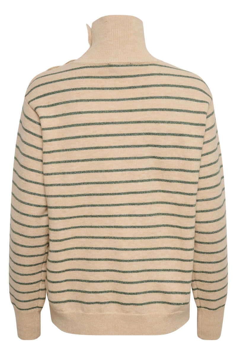 Pullover Lyrica Stripe in Sandshell and Black Stripe