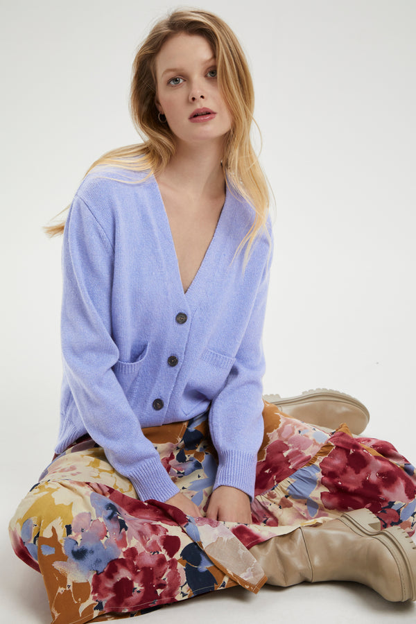 Cardigan Riva in Purple Impression
