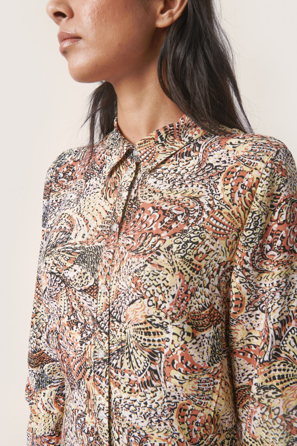 Kleid Violetta in Aubern Butterfly Print