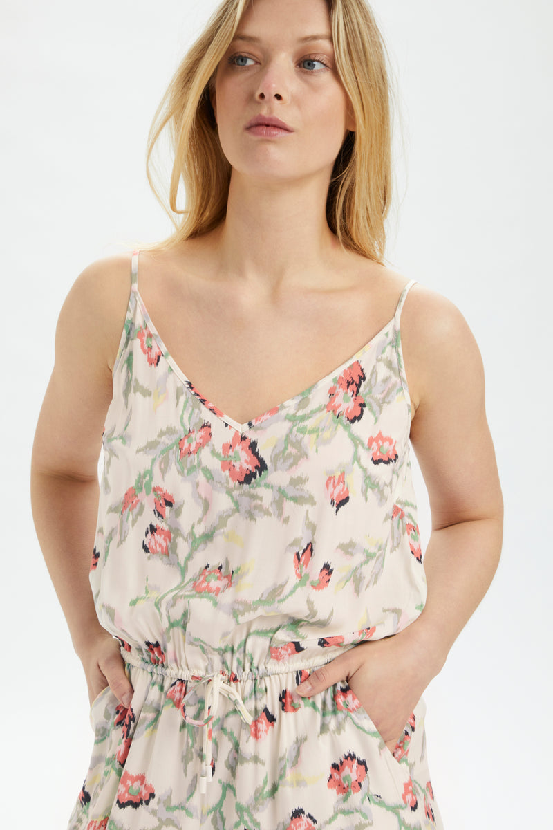 Jumpsuit Arjana in Whisper White Branch Print