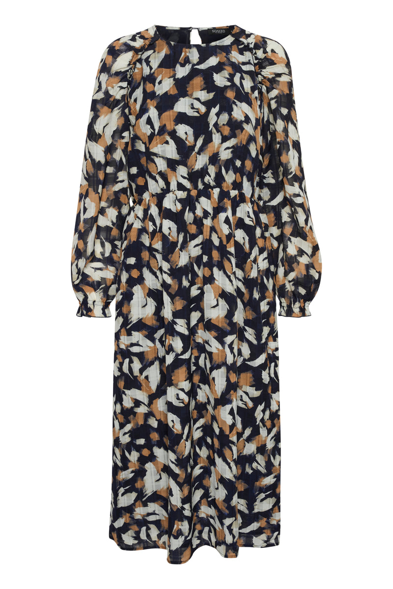 Kleid Jesica in Night Sky Stroke Print