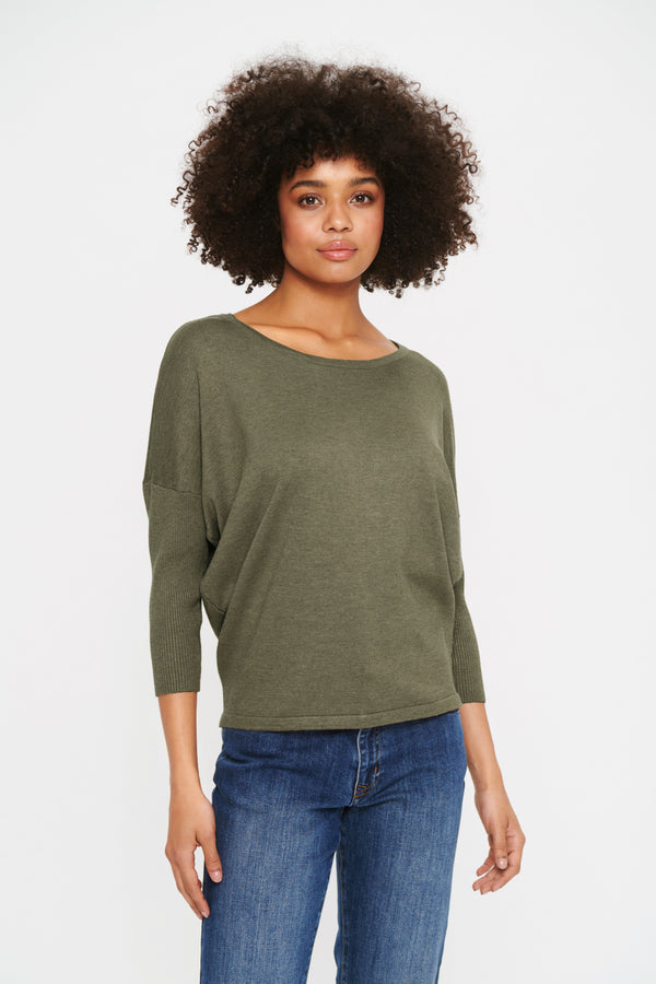 Pullover Mila Round Neck in Musk Melange