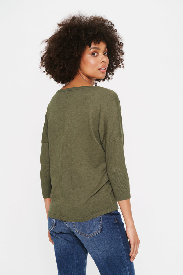 Pullover Mila Round Neck in Musk Melange