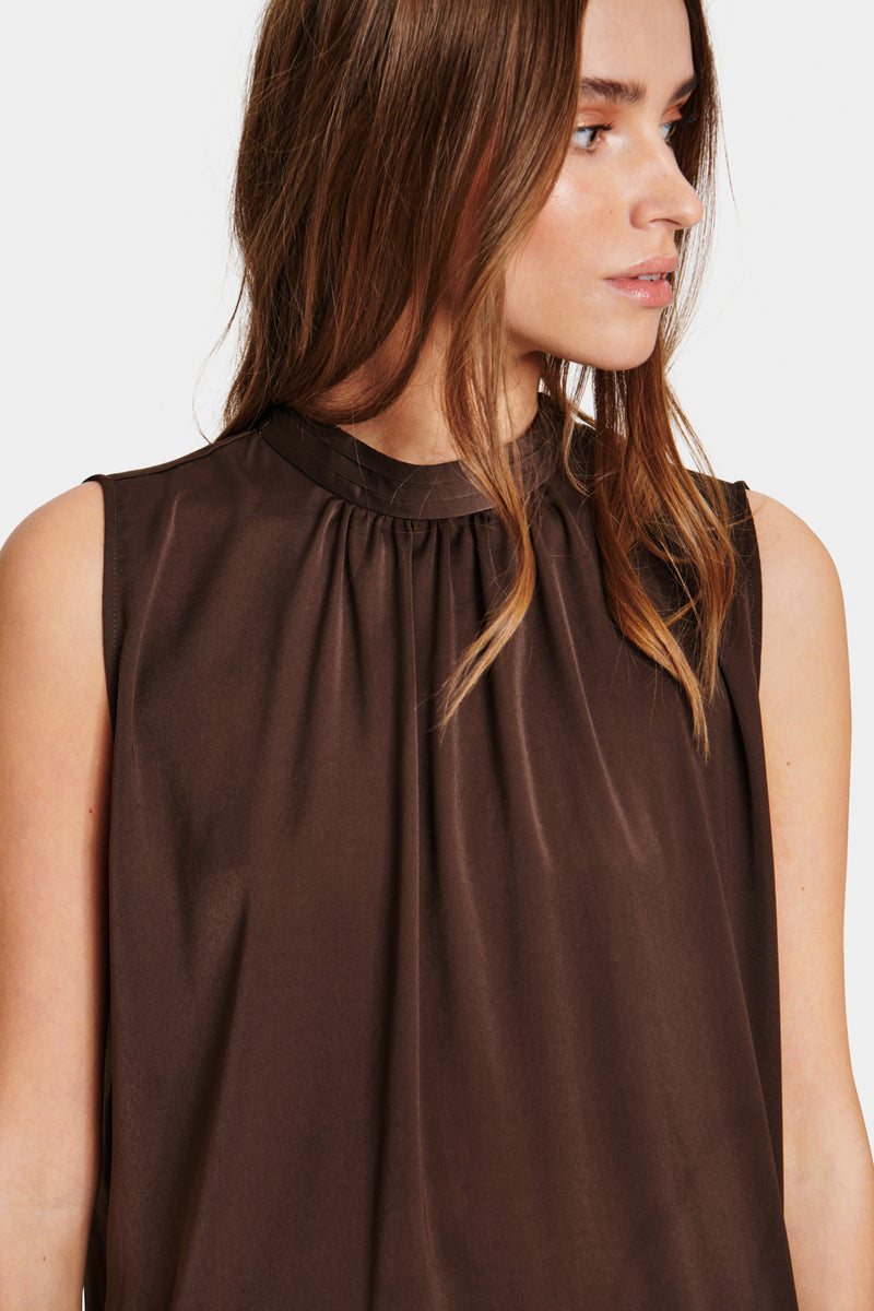 Bluse Aileen in Hot Fudge