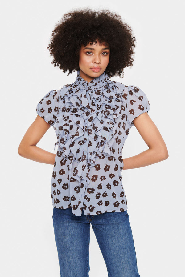 Bluse Lilja in Quicksilver Flower Shadows