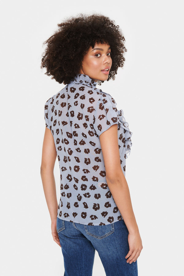 Bluse Lilja in Quicksilver Flower Shadows