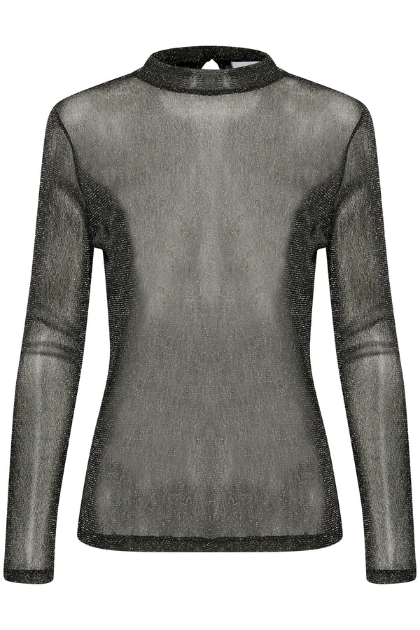 Glitzerbluse Delila in Black