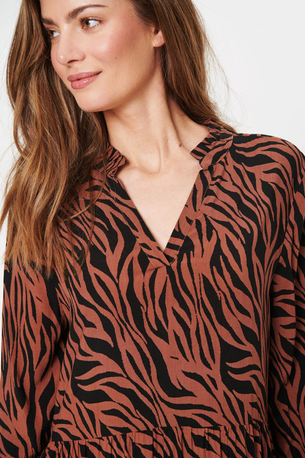 Kleid Eda Maxi in Black B. Zebra