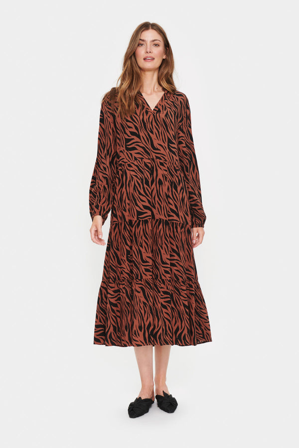 Kleid Eda Maxi in Black B. Zebra