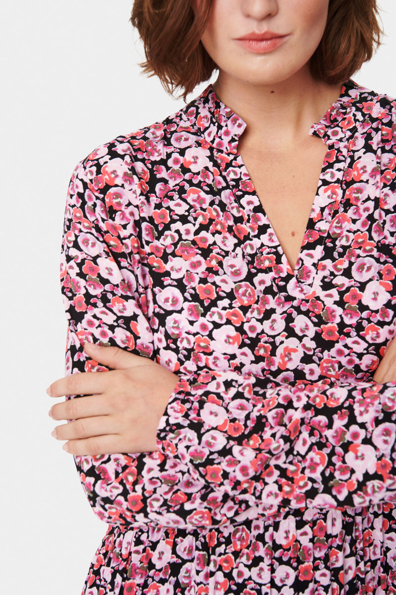 Maxikleid Eda in Black Water Florals