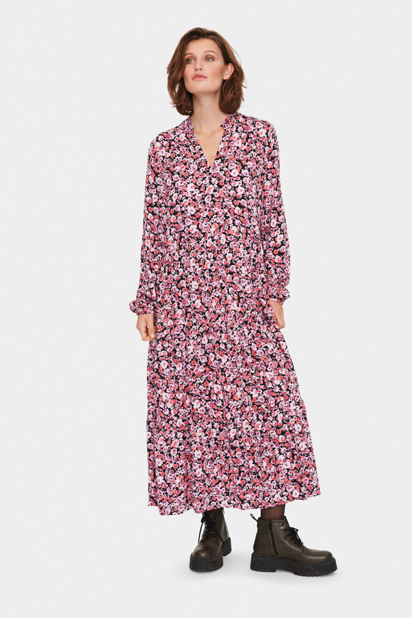 Maxikleid Eda in Black Water Florals
