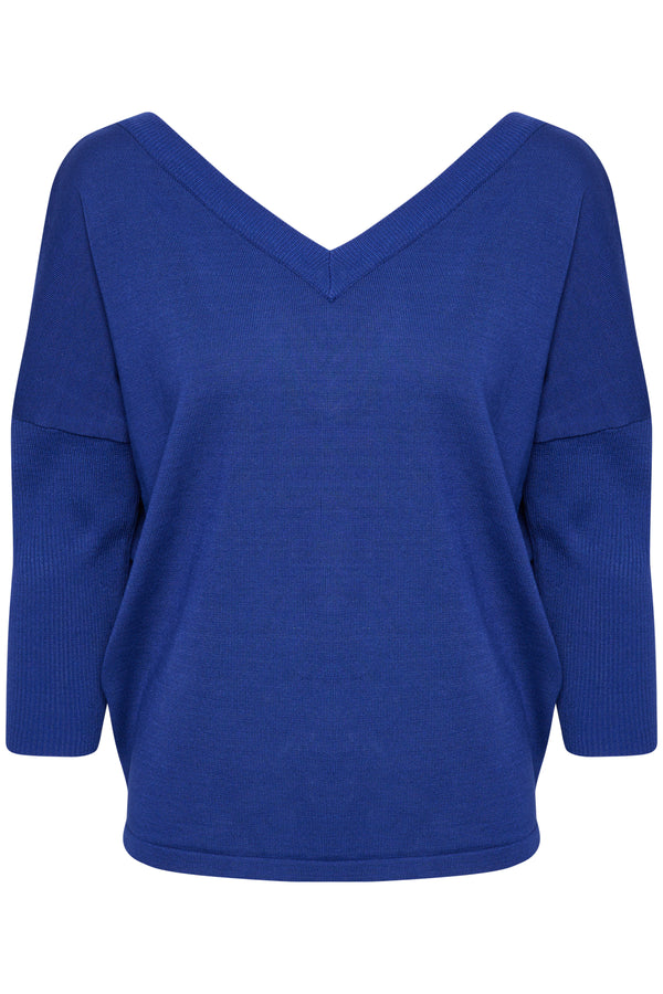 Pullover Kila V- Neck in Surf Blue