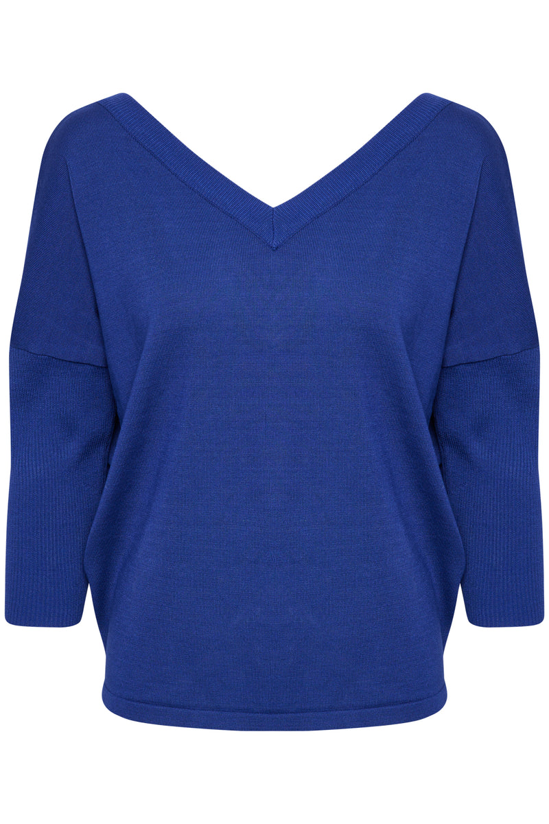 Pullover Kila V- Neck in Surf Blue