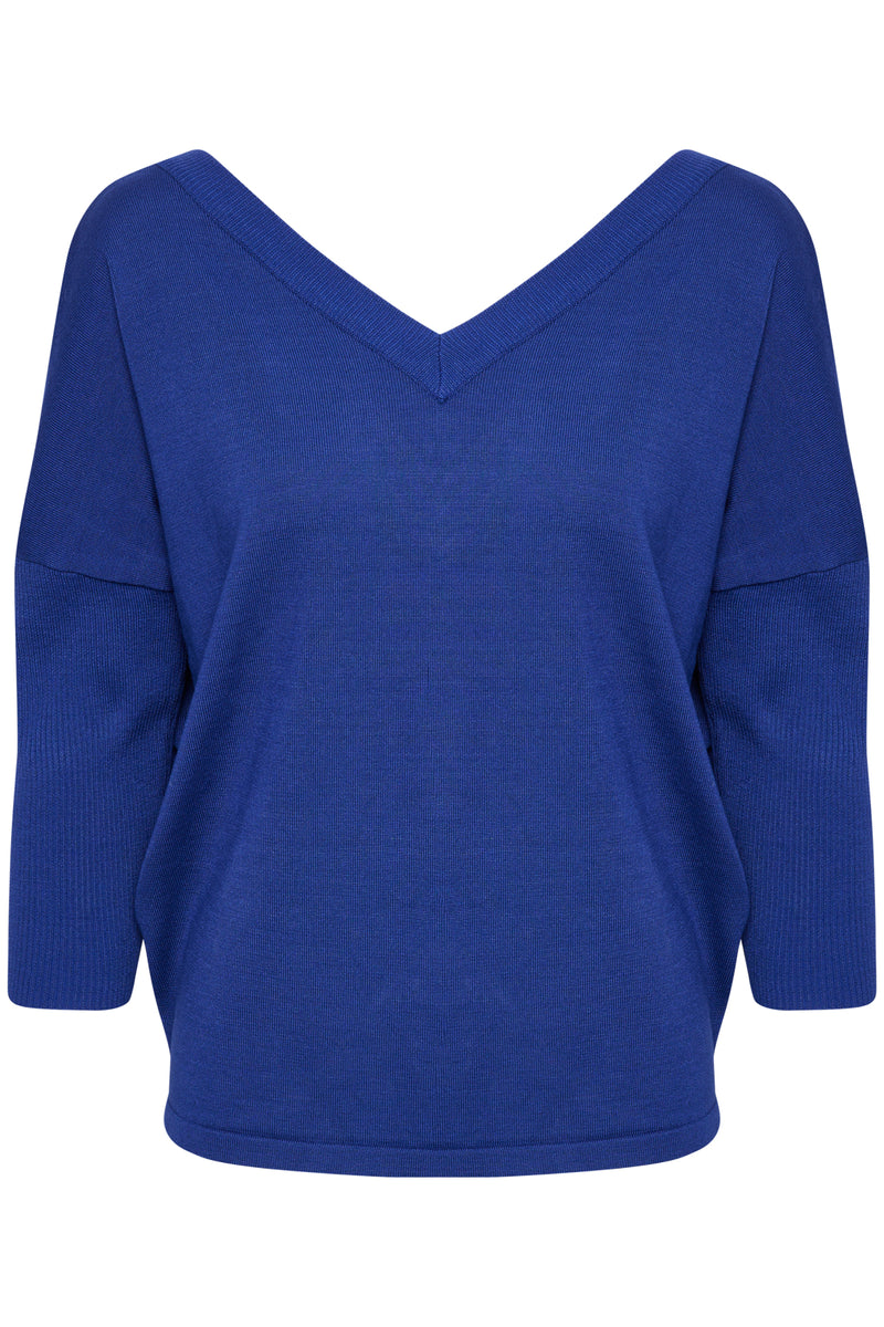 Pullover Kila V- Neck in Surf Blue