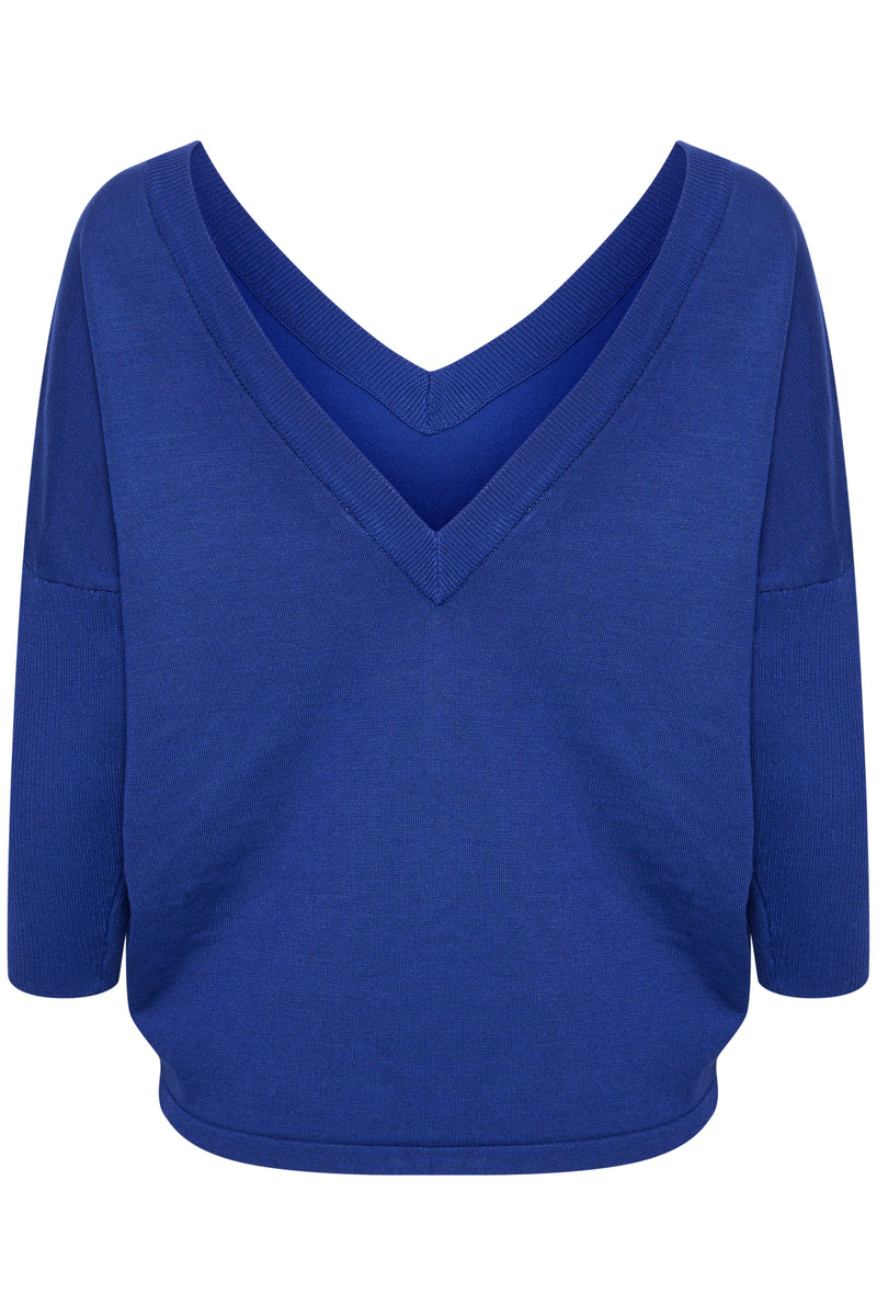 Pullover Kila V- Neck in Surf Blue