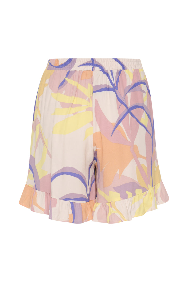 Shorts Melina in Silver Peony Palm Breeze