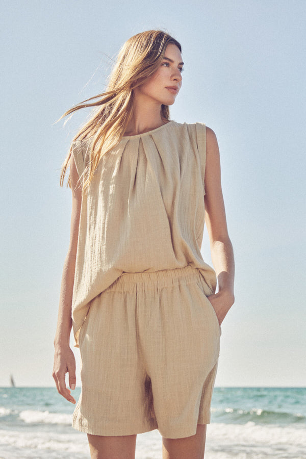 Bluse Monica in Safari