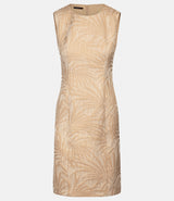 Jacquard Kleid in Beige