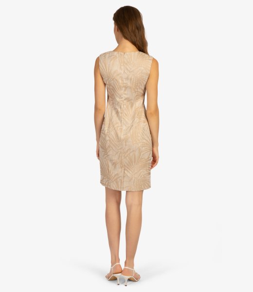 Jacquard Kleid in Beige