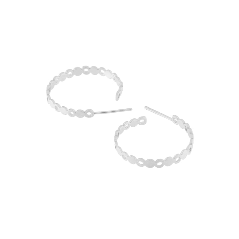 Ohrringe Theia Mini Dot Hoop SIlber