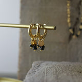 Ohrring Hope Multipearl Huggi in Gold/ Schwarz