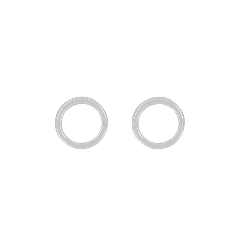 Ohrring Big Circle Post Rhodium - SHILA