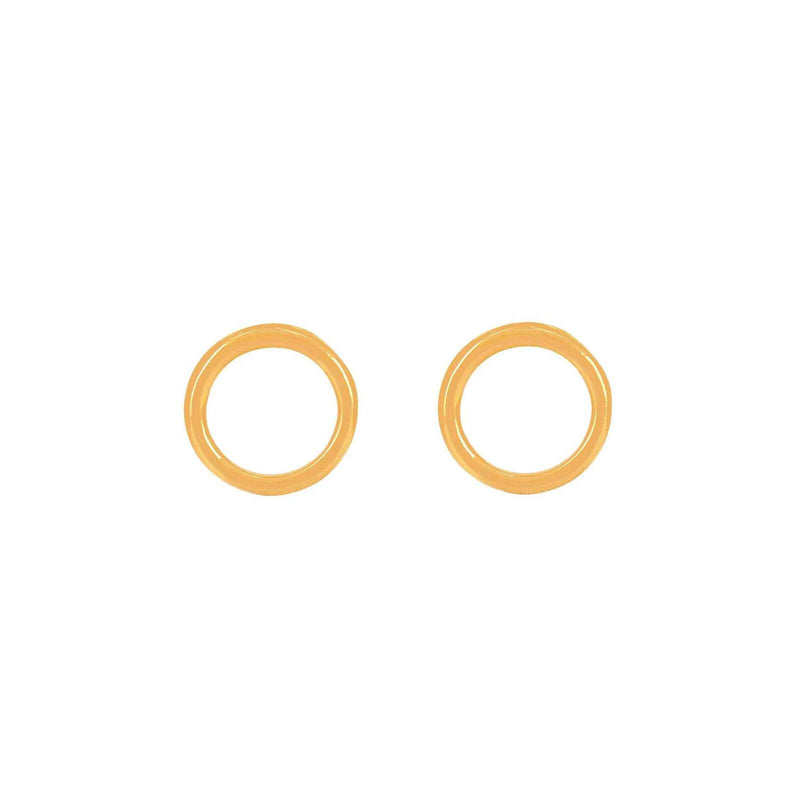 Ohrring Big Circle Post Gold - SHILA