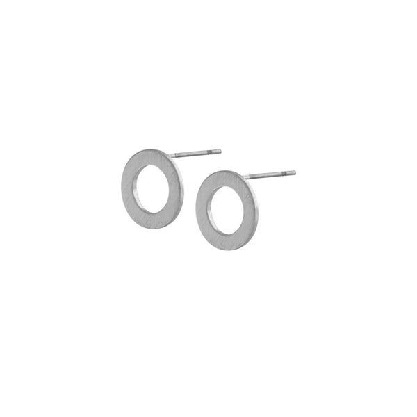Ohrstecker Theia Mini Open Dot in Rhodium