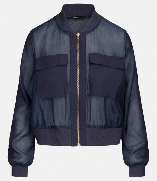 Organza Blouson in Navy