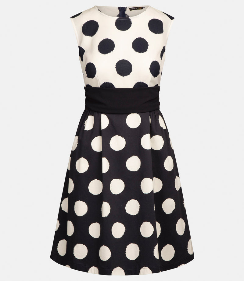 Sommerkleid in Navy- Creme