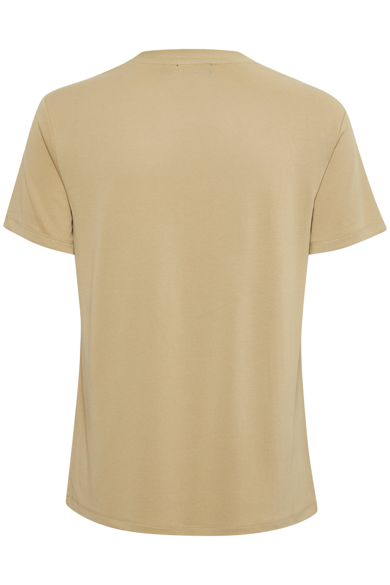 T-Shirt Columbine Crewneck in Gray Green