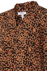 Bluse Josa V- Neck in Tobacco Brown Mix