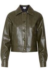 Lederjacke Eluka mit Krokoprint