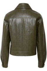 Lederjacke Eluka mit Krokoprint