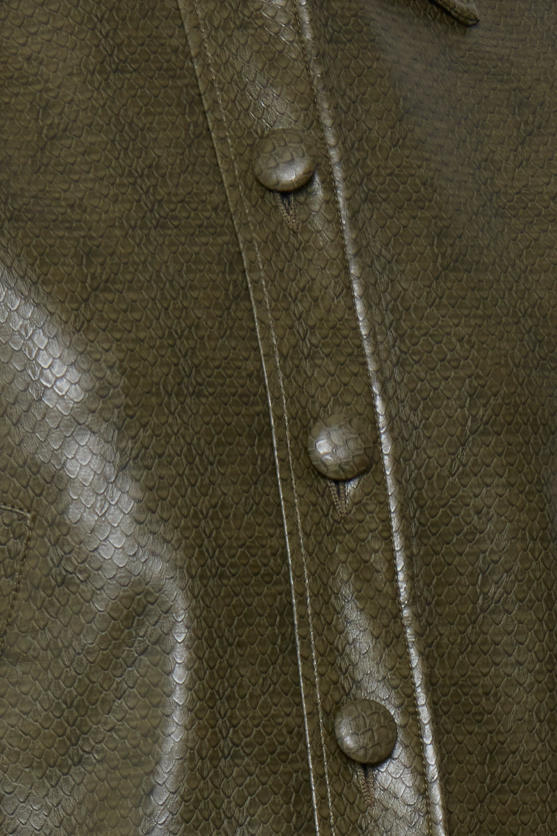 Lederjacke Eluka mit Krokoprint