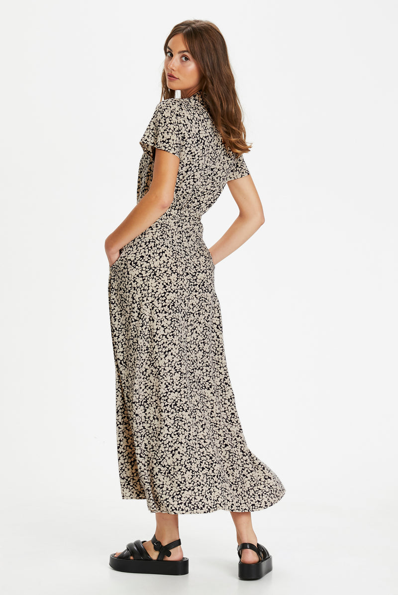 Midikleid Arjana mit Blätterprint