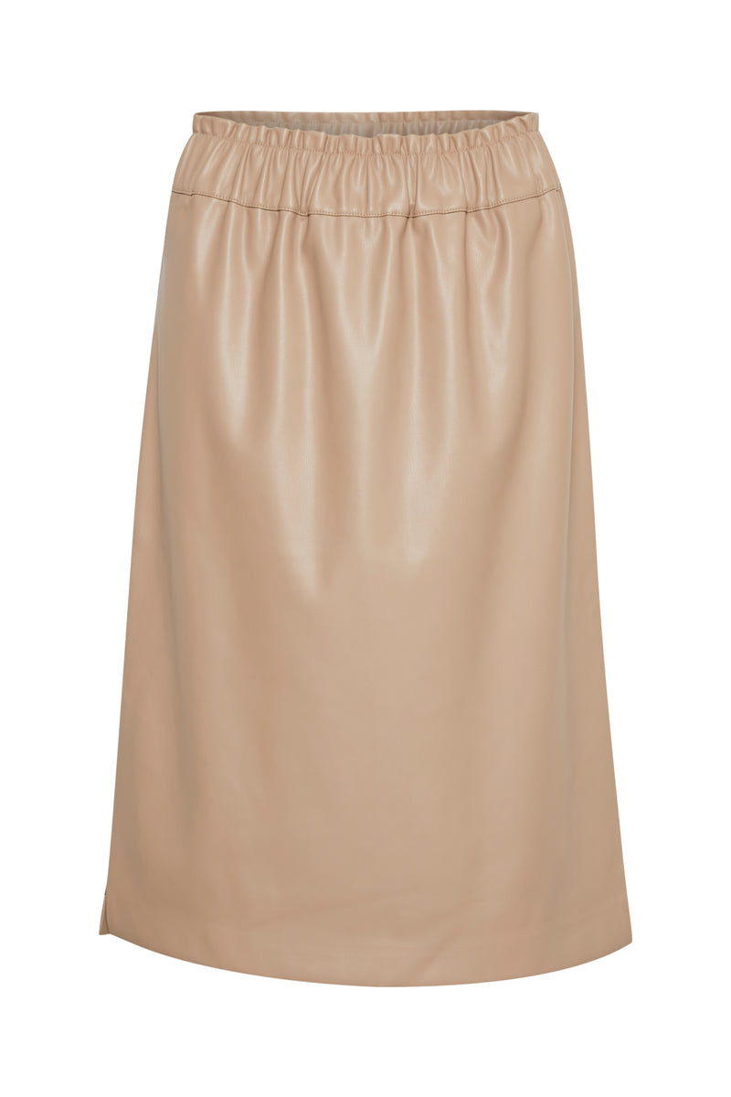 Lederrock Helga in Beige