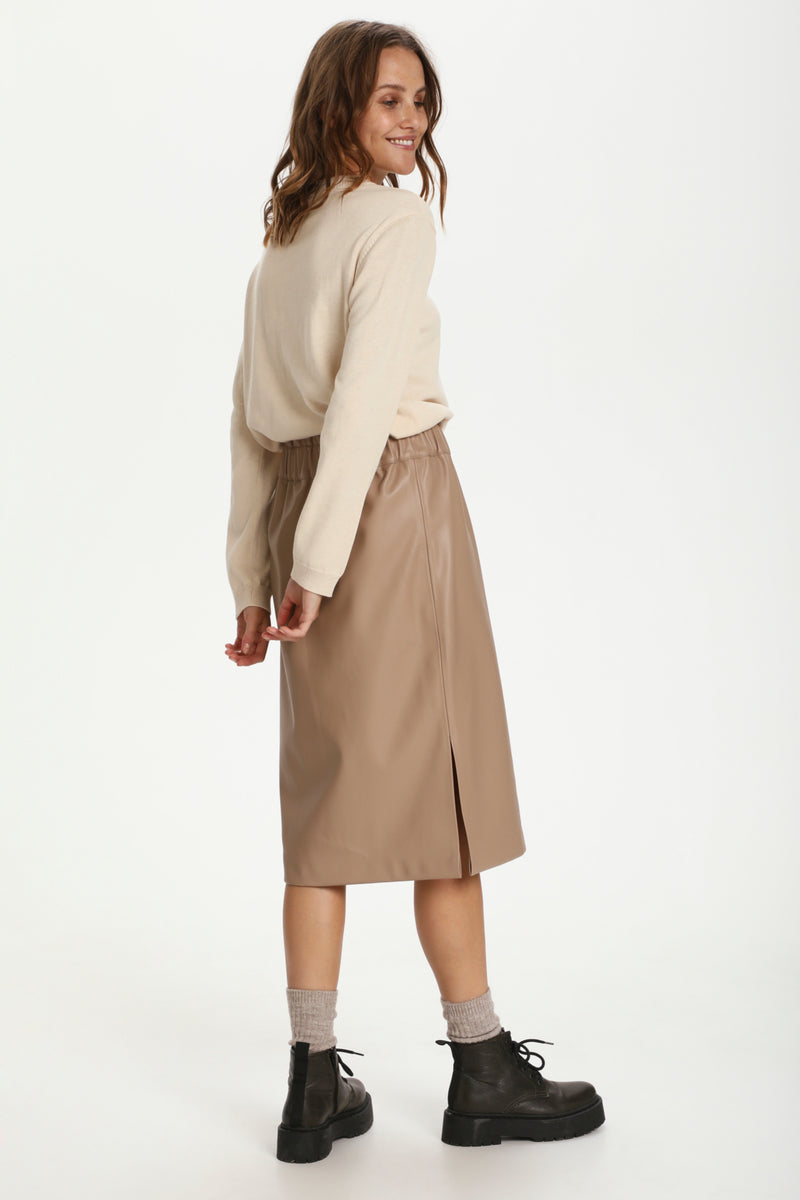 Lederrock Helga in Beige