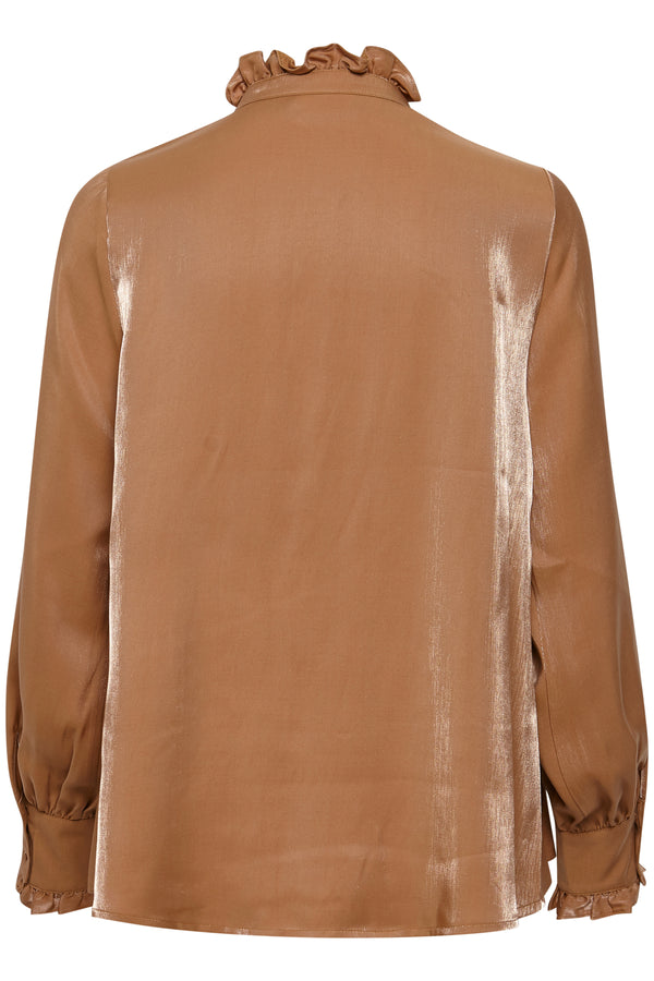 Bluse Ibina in Mocha Mousse