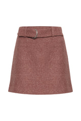 Minirock Wooly in Mahogany Melange
