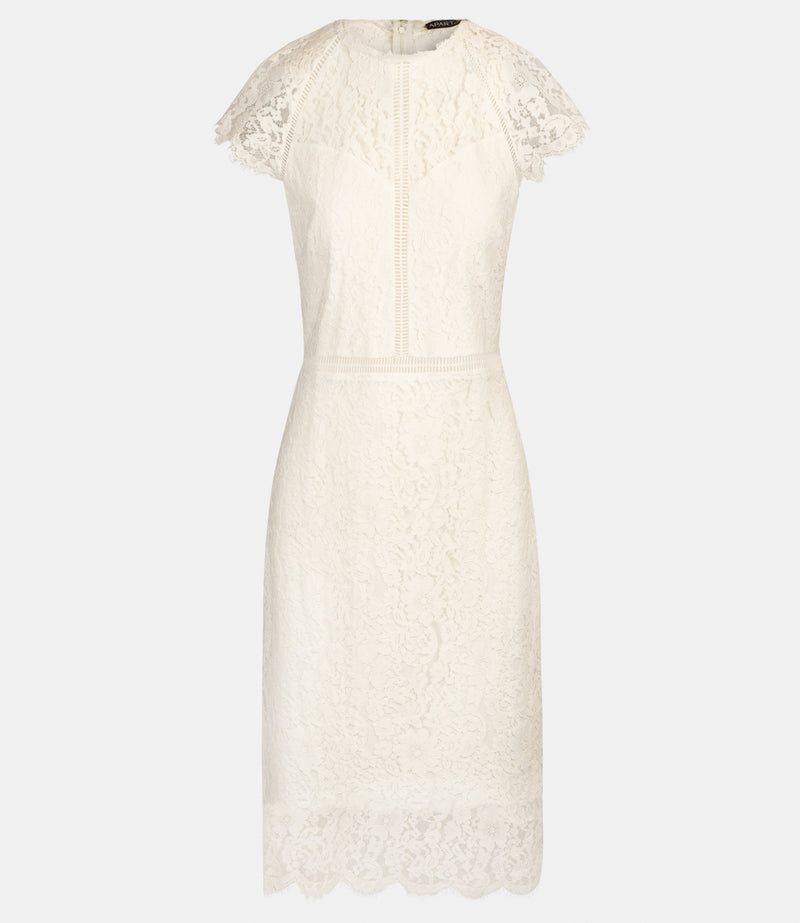 Spitzenkleid in Creme