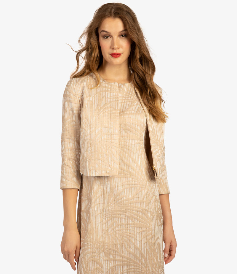 Jacquard Blazer in Beige