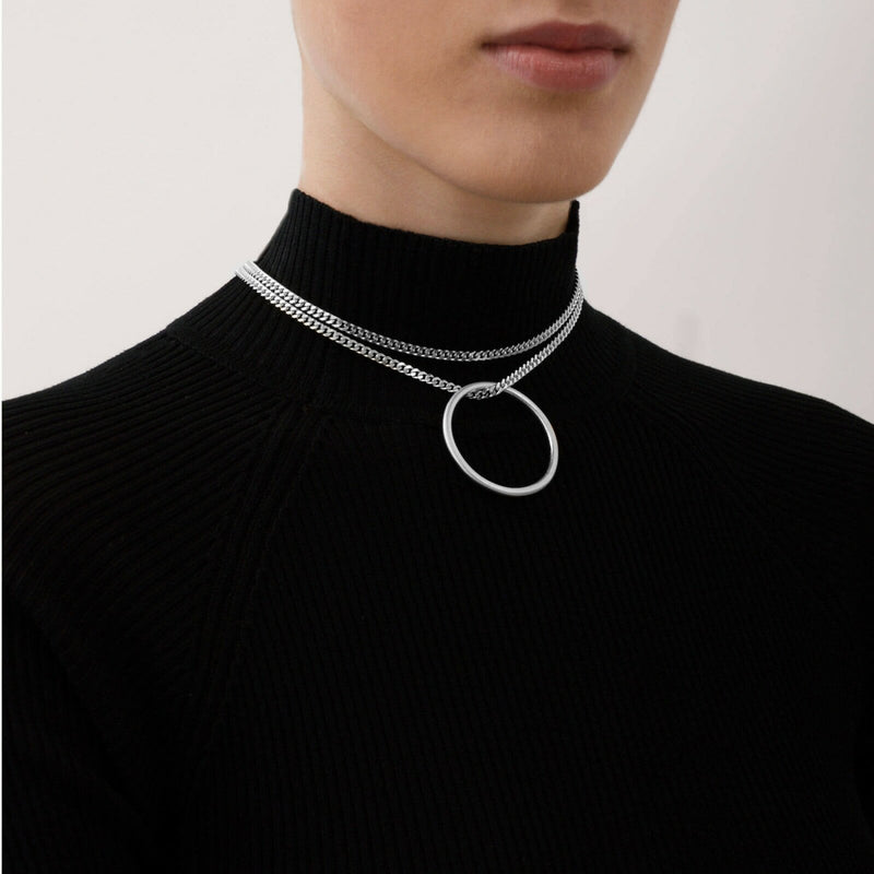 Infinity Simple Halskette Rhodiniert