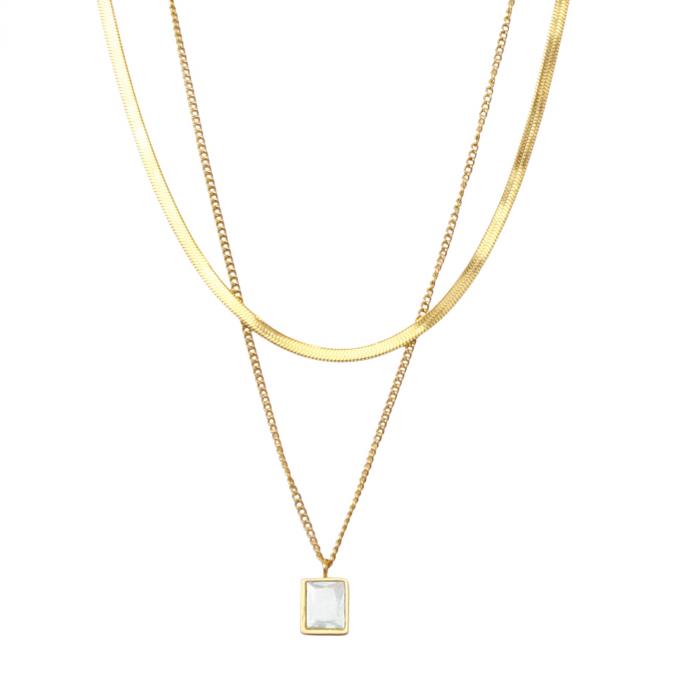 Kette Hope Crystal in Gold/ Weiß